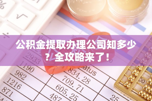 瑞芳公积金提取办理公司知多少？全攻略来了！